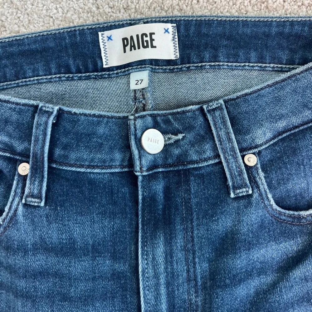 PAIGE Laurel Canyon high rise jeans. Dark wash. Size 27. - Picture 4 of 9